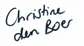 Signature de Christine den Boer